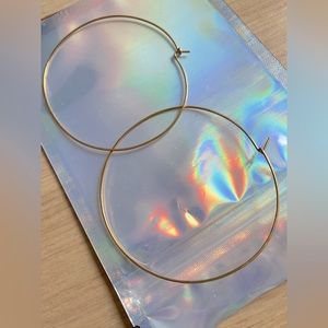 [Etsy] 18k Gold Plated Lightweight Hoop Earrings